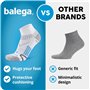Balega Unisex Enduro V-Tech Quarter Chaussettes de Course/Running Sock, Blanc, Taille Medium (EU 40-42.5)