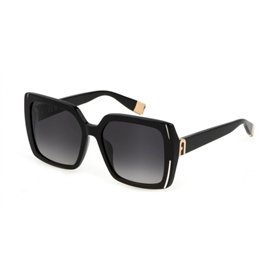 Furla Sunglasses Sfu707 Shiny Black 56/17/140 Femme Lunettes de Soleil