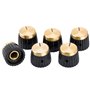 Musiclily Pro Universel Boutons Amplificateur Fixation Latérale Knobs pour Tous Potentiomètres Marshall Ampli, Noir avec Alumini