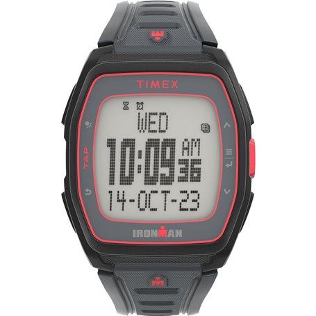 Timex Montre mixte IRONMAN T300 42 mm - Bracelet en silicone noir