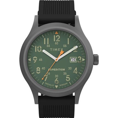 Timex Montre pour Homme Expedition Scout 40 mm - Bracelet en Silicone Noir