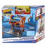 Hot Wheels - Coffret Garage City Downtown - avec 1 Voiture Espace pour 4 Véhicules - Compatible Circuits et Kits City - Cadeau d