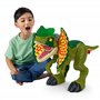 Fisher-Price Jouet dinosaure Imaginext Jurassic World Dilophosaurus, figurine de plus de 40 cm avec effets lumineux et sonores,