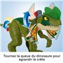 Fisher-Price Jouet dinosaure Imaginext Jurassic World Dilophosaurus, figurine de plus de 40 cm avec effets lumineux et sonores,