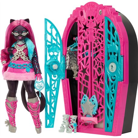 Monster High Monstrueux Secrets Catty Noir Coffret Énigmes à Hauntlywood avec poupée