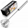 Zulay Kitchen Fouet rotatif - Acier inoxydable batteur à œufs manuel en acier inoxydable batteur rotatif multifonctionnel pour f