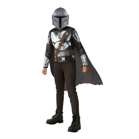 RUBIES - STAR WARS Officiel - Costume Le Mandalorien - Taille 7-8 Ans - Déguisement Classique Enfant avec Combinaison
