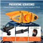 VEVOR Porte-Kayak pour Toit 2 Paires, Galerie de Toit en Acier Allié, Barres de Toit Souples en J, pour Planche de Surf, Canoë,