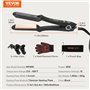 VEVOR Lisseur à cheveux, fer plat en titane 3,8 cm, fer à lisser à double infrarouge avec écran LCD, 19 niveaux de température, 