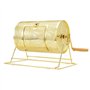 VEVOR Tambour de Tombola Loterie Loto, Capacité 2500 Billets ou 100 Balles de Ping-pong, Cage Jeu de Bingo en Métal, Plaquée en