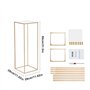 VEVOR 10PCS Support de Fleurs de Mariage 80 cm Porte-fleurs Métal Doré Centre de Table Mariage Vase Géométrique Stratifié Acryli