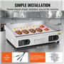 VEVOR Plancha Électrique 4000 W, Plaque à Snacker Commerciale Plate, Plaque de Cuisson en Fer et Inox, Température Réglable 50-3