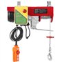 VEVOR Palan Électrique, Charge Double Câble 1000 kg, Télécommande Filaire 4,2 m et Sans Fil 100 m, Hauteur Levage Câble Simple 1