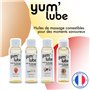 Yum'Lube | Huile de massage comestible érotique | Huile massage sensuel érotique couple | Relaxant & professionnelle | Huile cor