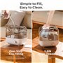 BEAR Humidificateur 5L à Remplissage par Le Haut, 28 dB Ultra Silencieux Pour Bébés et Plantes, Fonctionne Jusqu'à 35 Heures, av