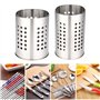 Feelava Lot de 2 porte-ustensiles de cuisine en acier inoxydable anti-rouille pour organiser les tiroirs et comptoirs