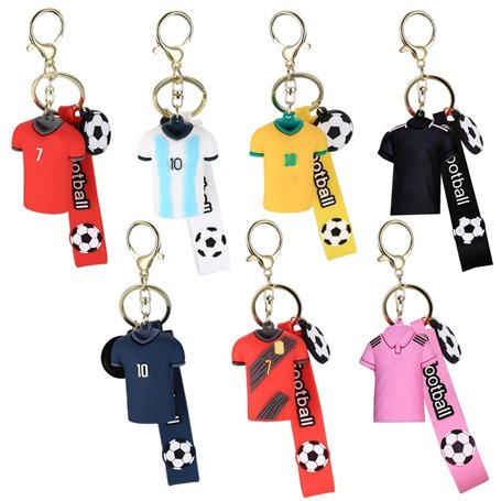 7 Pièces Porte Clés Football Maillot
