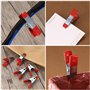 20 Pièces Pinces à Ressort Métal, Modélisme Pince à épiler, Metal Spring Clamps, Pinces à Linge Grip Holder pour Bâche, Camping,
