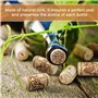 LPAMABA 100 PCS Bouchon de Vin Liege Bouchon de Vin Réutilisable Bouchon de Bouteille de Vin en Bois Bouchons en Liège pour Bout