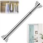 HEKOBAG Tringle à Vêtements Extensible, 38-58cm Barre Penderie Extensible sans Perçage Antidérapant, Tringle Penderie Extensible