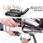 ROCKBROS Outils de Réparation Kit d'outil Vélo VTT 16 en 1 Multifonctions Outil à Main Velo Réparation Poche Noir