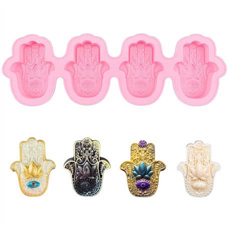 WANDIC Hamsa Moule à Savon en Silicone