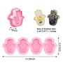 WANDIC Hamsa Moule à Savon en Silicone, 1 Jeu de moules en Silicone à la Main de Fatima Lotus dans Le Moule à Savon de Paume pou