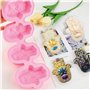 WANDIC Hamsa Moule à Savon en Silicone, 1 Jeu de moules en Silicone à la Main de Fatima Lotus dans Le Moule à Savon de Paume pou