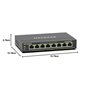 NETGEAR GS308EPP Commutateur réseau 8 Ports Gigabit Ethernet Plus avec 8 PoE+ @ 123 W, Montage Mural ou de Bureau