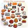 LAjuu 27Pcs Charmes de Chaussures Basketball Shoe Charms PVC Charm Chaussures pour Décorer des Chaussures, Cartables, Bracelets,
