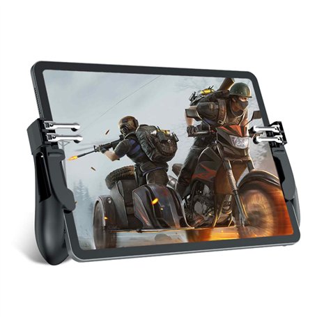 Ozkak Manette De Jeu pour iPad Contrôleur Tablette 4 Triggers Gamepad Joystick avec Support Rotatif pour PUBG Tablet Android iOS