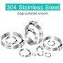 MIAHART 120Pcs Colliers de serrage à une oreille en acier inoxydable avec 10 tailles Pince à sertir en continu 304 pour sécurise
