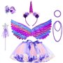 BUOAZR 7 Pcs Deguisement Licorne Fille Princess Enfant