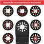 GUHAOOL 110 Pcs Lames de Scie Oscillantes, Outil Multifonction Saw Blades Accessoires Kit, Bois Plastique Métal Universelle Outi