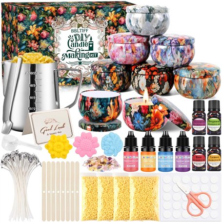 BBLTIFF Kit Fabrication Bougie à Faire Soi-Même Adulte