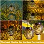 BGIUSQF Lanterne Solaire Exterieur 2 Pièces Lanterne Solaire Exterieur Jardin LED Decorative Lampe Solaire Exterieur Suspendre/ 