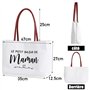 BOFUNX Sac Cabas Le Petit Bazar de Maman Sac en Toile Cadeau Femme pour Anniversaire Noel Fête des Mères