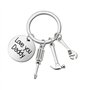 DECARETA Porte-clés Pendentif Lettrage Créatif avec des Mots Personnalisé pour papa et Outils de Réparation en Alliage Keychains