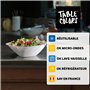 Table'Colors Lot de 6 Saladiers Blancs Réutilisables 3 L - Passe au micro-onde et lave-vaisselle - Idéal pour Salades, Taboulé, 