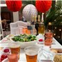 Table'Colors Lot de 6 Saladiers Blancs Réutilisables 3 L - Passe au micro-onde et lave-vaisselle - Idéal pour Salades, Taboulé, 