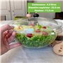 Table'Colors Pack de 6 Saladiers Réutilisables 4,5 L avec 6 Couvercles - Fabriquée en France - Dur transparent et recyclable - I