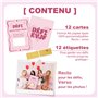 12 Cartes à Gratter pour EVJF Cartes de Défi avec Stickers pour Enterrement de Vie de Jeune Fille Accessoire Jeu Fête EVJF
