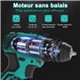 HYCHIKA Perceuse visseuse sans fil 16.8V avec batterie 1.5Ah, 45N-m et 23+1 réglages de couple, mandrin sans clé 10mm, 2 vitesse