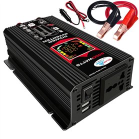 Iriisy Onduleur 12 V 220 V 6000W Convertisseur de Transformateur avec 2 Ports USB 2,1 A pour Voiture Camion Iriisy Onduleur 12 V 220 V 6000W Convertisseur de Transformateur avec 2 Ports USB 2