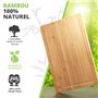 Oliver's Kitchen's Planche à Découper 100% Bambou Naturel (45 x 30 x 2 cm) en Bois Réversible - Pratique, Solide, Durable et Rés