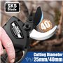 40mm 1050W 21V Secateur Electrique Professionnel Contrôle Progressif pour Verger