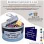 Kit de survie Jemsideas pour anniversaire. Boîte cadeau d'anniversaire humoristique et carte pour les 18 ans. Couleur personnali