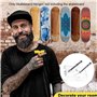 QOTSTEOS Support mural pour skateboard - En acrylique transparent - Pour skateboard, terrasse, présentation et rangement (transp