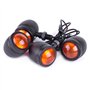 SFONIA 4pcs Indicateurs de Moto Clignotants Lumières 12V Imperméable Universel pour Moto Scooter Quad Cruiser Off Road