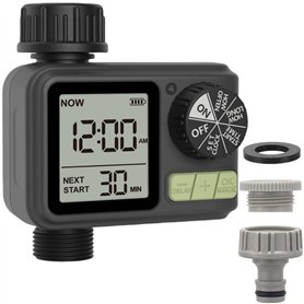 Programmateur Arrosage Automatique Minuteur Arrosage pour Jardin Mode Verrouillage Enfant/Mode Automatique & Manuel/Retard De Pl
